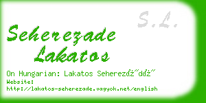 seherezade lakatos business card